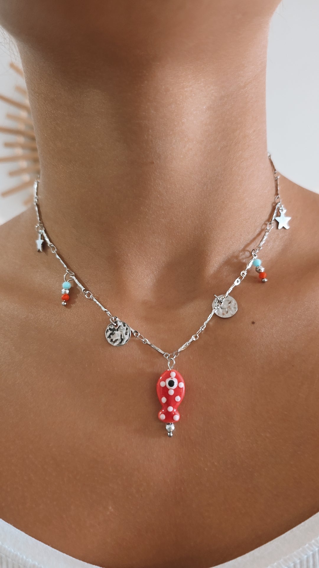 Collier POISSON ROUGE