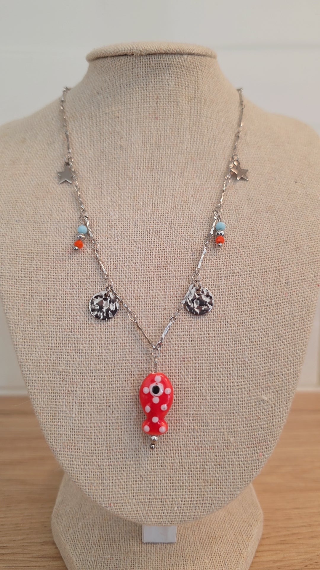 Collier POISSON ROUGE