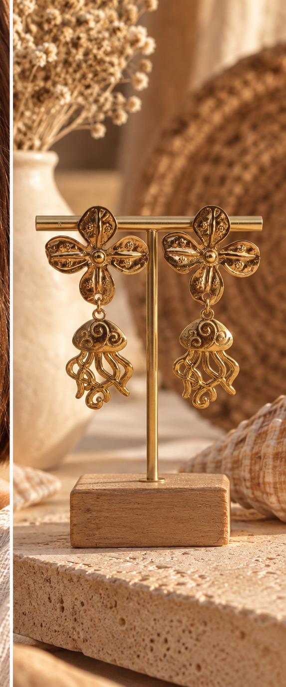 Boucles d'oreilles ESSAOUIRA sur portant bohème - CARLI for M
