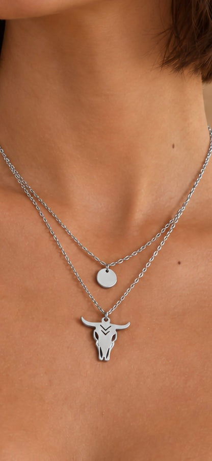 Collier TORONTO argenté – gros plan – CARLI for M