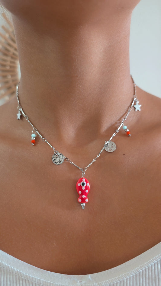 Collier POISSON ROUGE