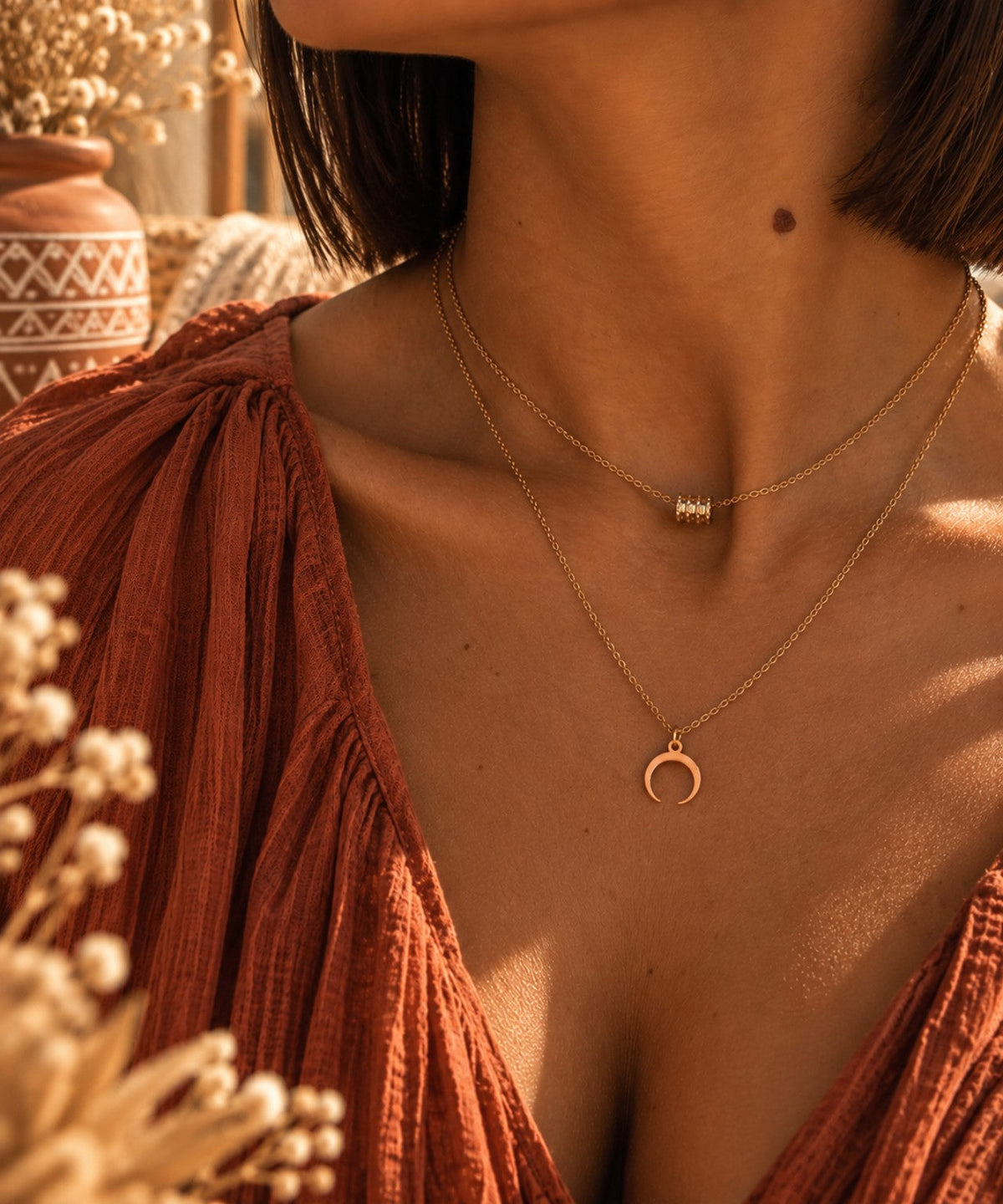 Exemple de combinaison du collier ANTALYA avec le collier SAVANNAH