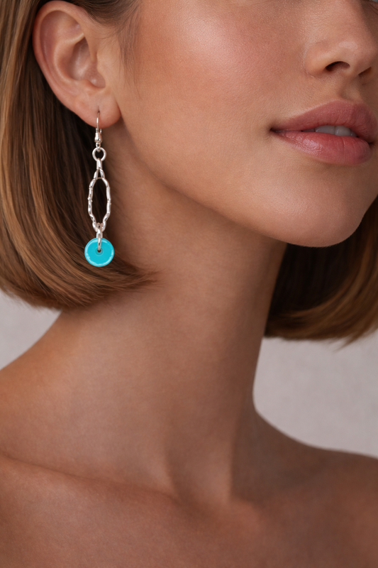 Boucles d'oreilles BURANO argenté